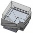 Tecnodom Series MR80 Black Corner Deli Display w/ Storage and Castors TDMR-08E