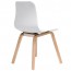 Textured White Breakout Chair with Timber Legs