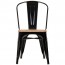 Tolix Industrial Chair with Wooden Seat