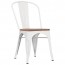 Tolix Industrial Chair with Wooden Seat