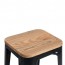 Tolix Counter Stools with Wooden Seats