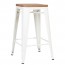 Tolix Counter Stools with Wooden Seats