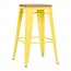 Tolix Counter Stools with Wooden Seats