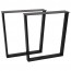 Trapezoid Steel Table Legs Set of 2