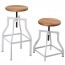 Turner Industrial Bar Stool Ash Timber Seat