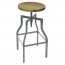 Turner Industrial Bar Stool Ash Timber Seat