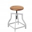 Turner Industrial Low Stool Timber Seat