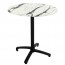 Vania Round Black Stackable Indoor Outdoor Folding Table