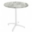 Vania Round White Stackable Indoor Outdoor Folding Table