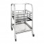 Vogue 3 Tier Glass Racking Trolley for 425mm Baskets