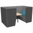 Wave Acoustic Office Meeting Pod with Table