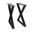 X Steel Table Legs Set of 2