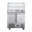 XGNS1300E FED-X Three Door Salad Prep Fridge With Marble Top - XGNS1300E